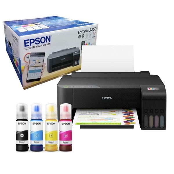 Impresora de tinta Epson EcoTank L1250, Imprime / Inalambrica / USB de alta velocidad