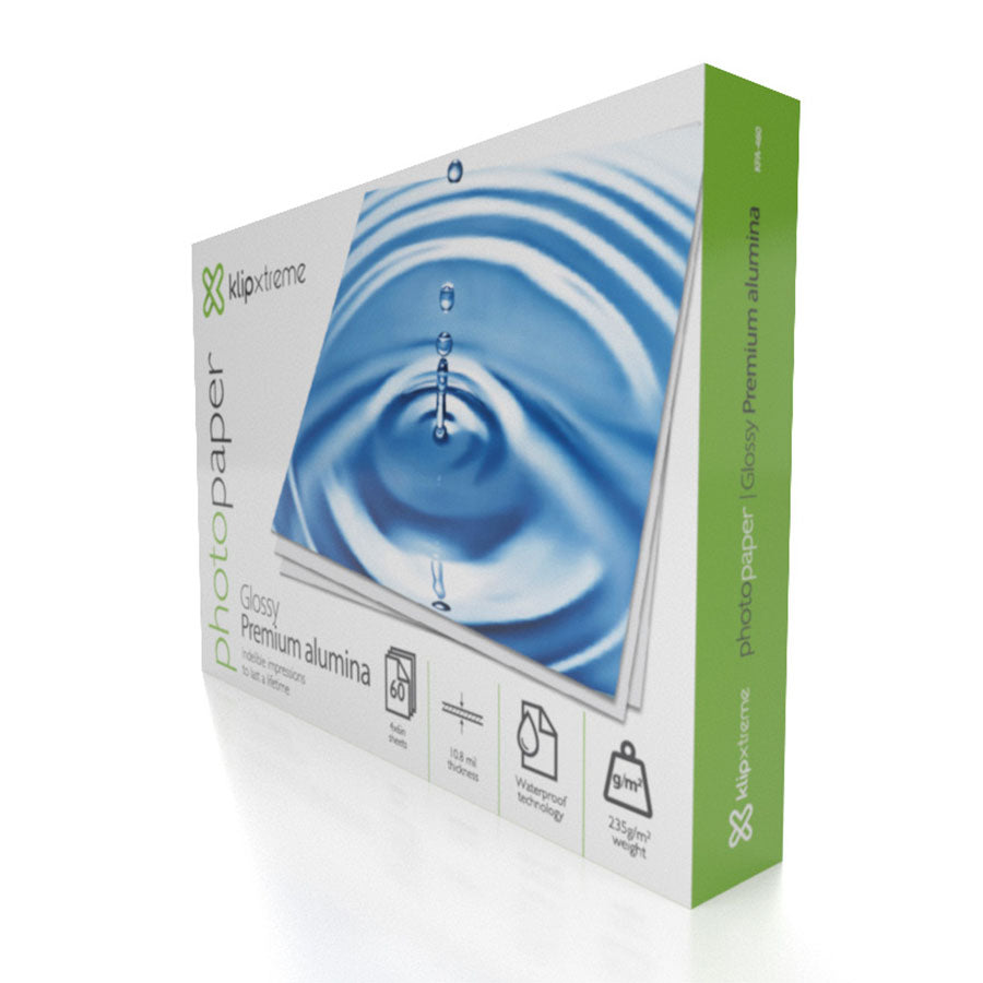 Papel Fotográfico Klip Xtreme Glossy Premium Alumina Waterproof 10x15cm 235g/m2 - KPA-460