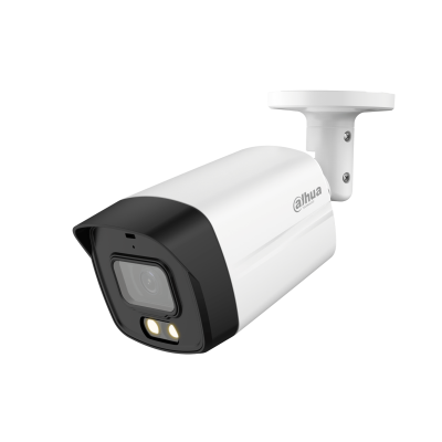Camara de vigilancia 8MP DAHUA HAC-HFW1809TLM-A-LED tubo HDCVI FULL HD 4KFULL COLOR LED 40mts microfono incorporado