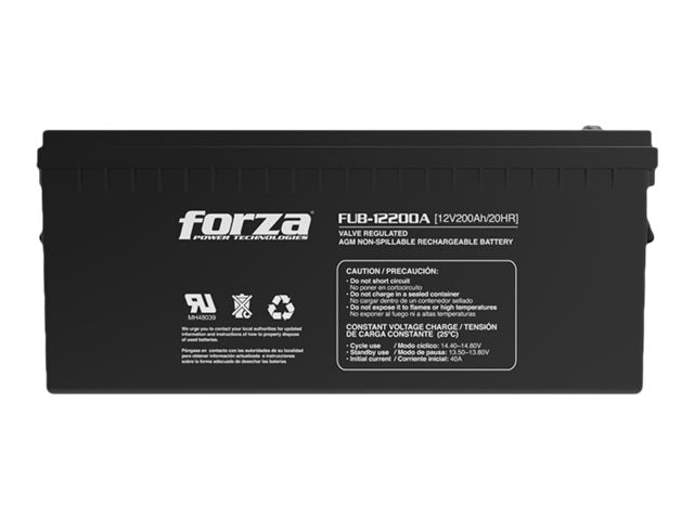 BATERÍA FORZA SELLADA RECARGABLE 12V/200AH, AGM, SIST SOLAR/AEÓLICO - FUB-12200A