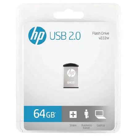 MEMORIA HP USB 2.0 V222W 64GB SILVER (HPFD222W-64)