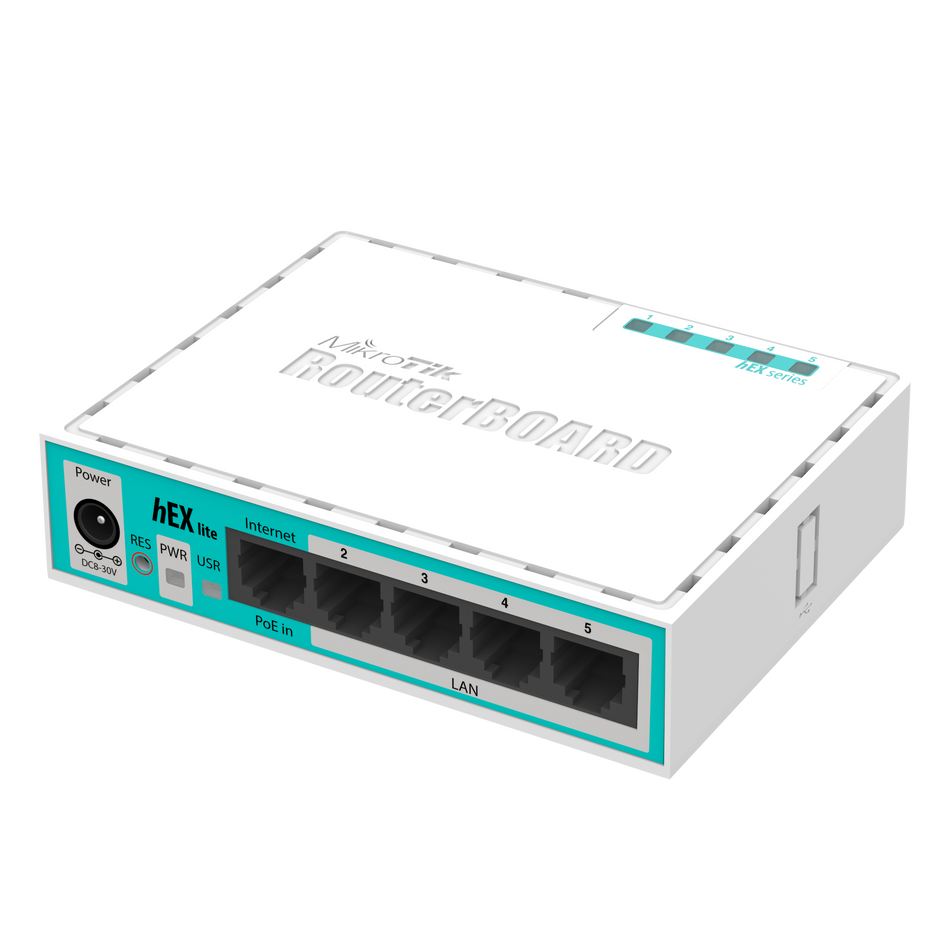 MIKROTIK RB750r2 - ROUTER BOARD 4 LAN RJ-45, 1 WAN RJ-45, PoE.