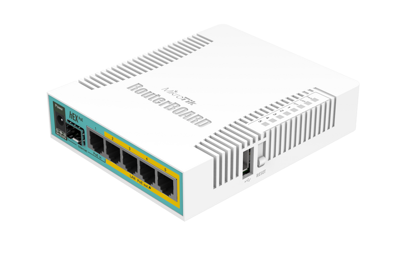 MIKROTIK RB960PGS - (HEX POE) ROUTERBOARD 5 PUERTOS GIGABIT ETHERNET POE 802.3AT, 1 PUERTO USB