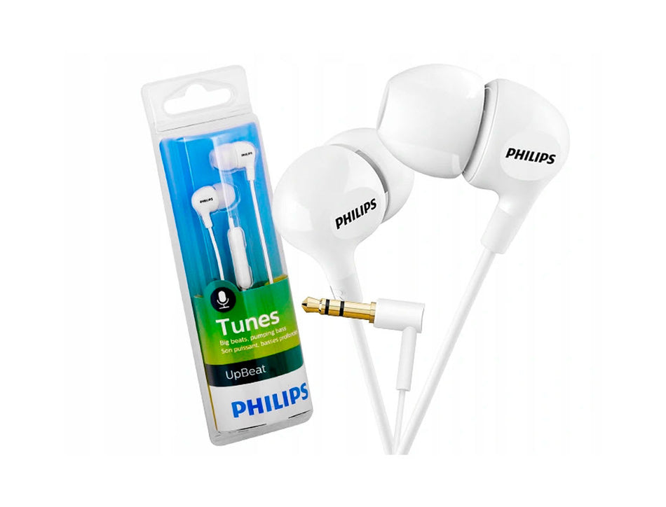 AUDIFONO C/MICROF. PHILIPS IN-EAR TAE1105WT BAJO 3.5MM BLANCO