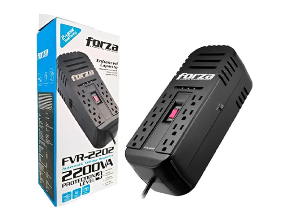 FORZA FVR-2202 ESTABILIZADOR 8 TOMAS 2200VA/1100W