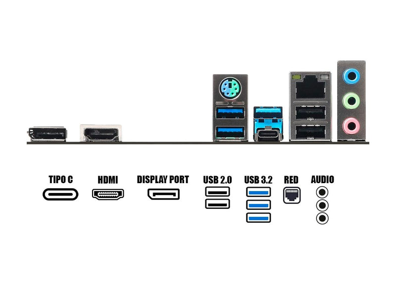 PLACA MADRE ASROCK B760M-H/M.2 , D5- PARA PROCESADORES INTEL LGA 1700, MEMORIA DDR5 "90-MXBM40-A0UAYZ"