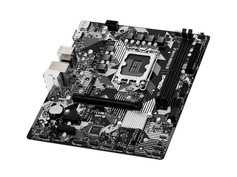 PLACA MADRE ASROCK B760M-H/M.2 , D5- PARA PROCESADORES INTEL LGA 1700, MEMORIA DDR5 "90-MXBM40-A0UAYZ"