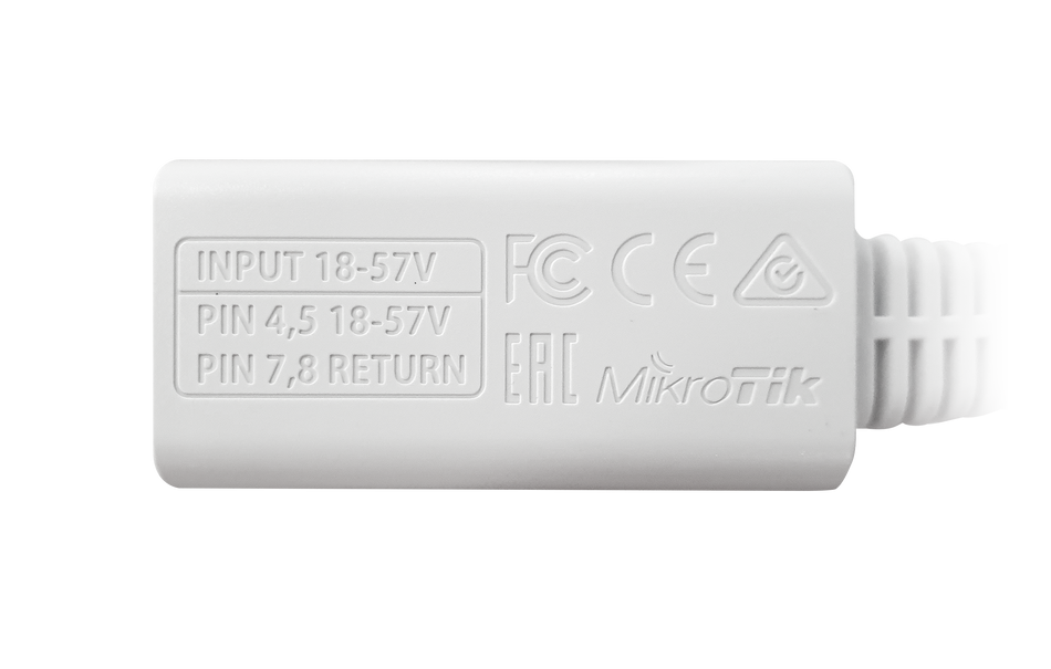 MIKROTIK RBGPOE - INYECTOR POE PASIVO GIGABIT PARA EQUIPOS MIKROTIK