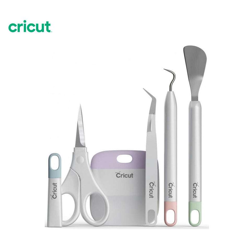 Cricut | Kit de Herramientas basicas | Tijera | Pinza | Raspador | Gancho | Espatula