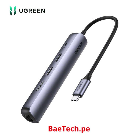 UGREEN CM417 20197 Adaptador multipuerto 5 en 1 USB-C a 4USB 3.0 ...