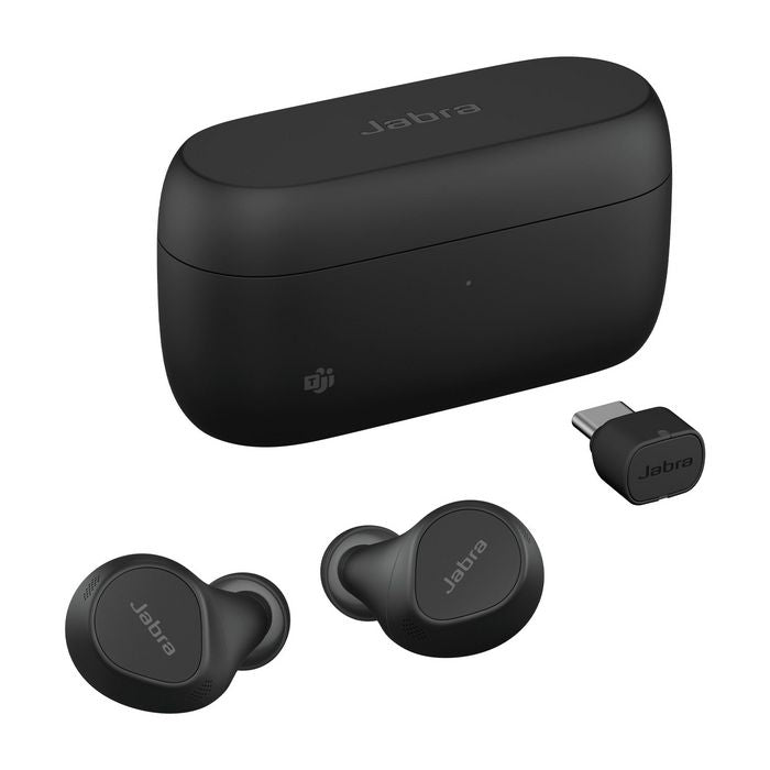 Auricular Jabra Evolve2 True Estéreo Negro Binaural Intrauditivo Bluetooth Micrófono Cancelación de ruido USB Tipo C