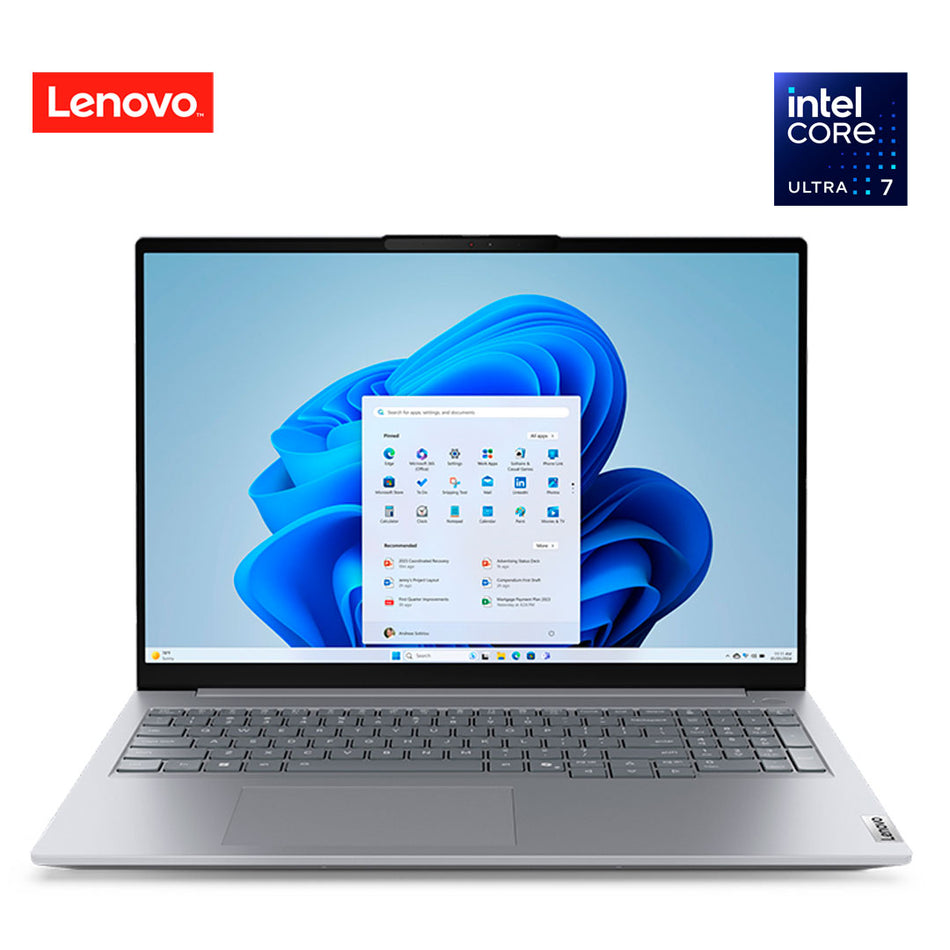 Laptop Lenovo ThinkBook 16 G8 IAL, 16" WUXGA IPS, Core Ultra 7 255H de 5.1GHz, 16GB DDR5-5600