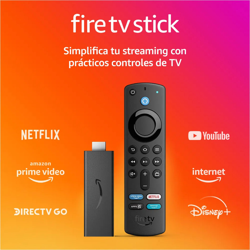 Convertidor a smart TV Amazon Fire TV Stick Full HD, control de voz Alexa - B09ZWVX5M7