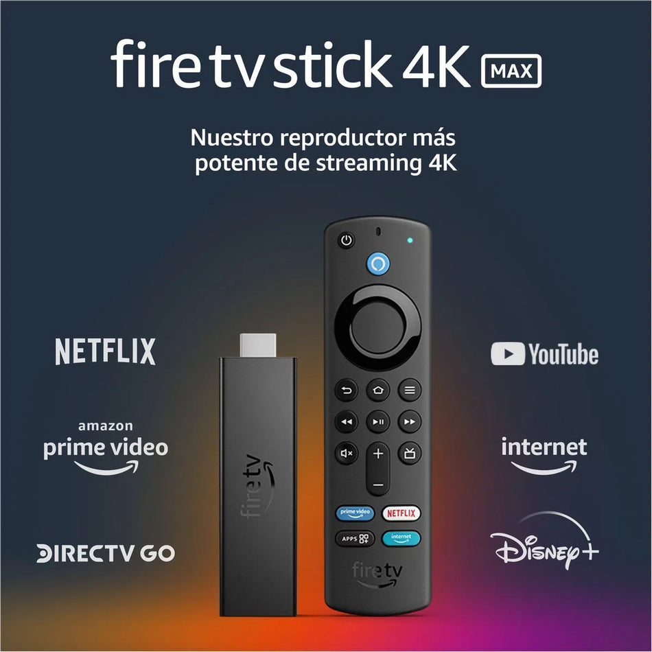 Convertidor a smart TV Amazon Fire TV Stick 4K Max, control de voz Alexa - B08XWNYLKG