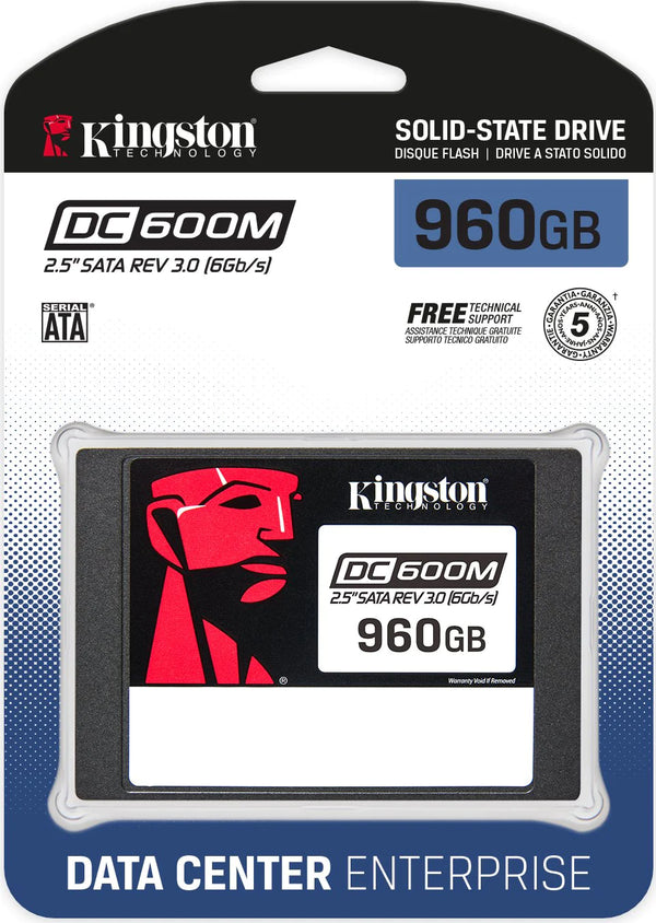 Unidad en estado solido Kingston DC600M 960GB, SATA Rev. 3.0 (6Gb/seg), 2.5"