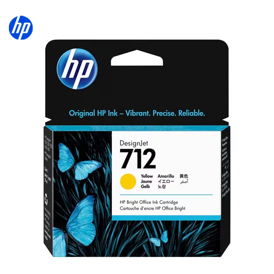 Cartucho de tinta HP 712 Inyección de tinta Amarillo Original