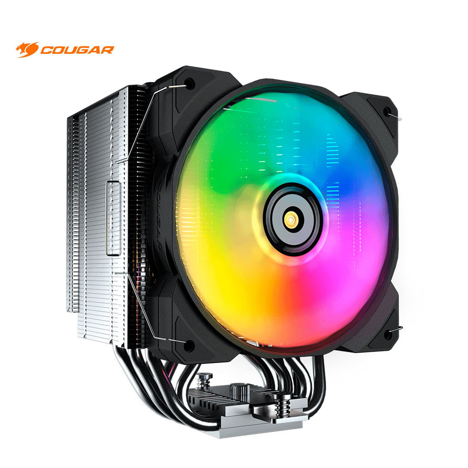 Cooler Para Procesador Cougar, Forza 85 Argb (3mfzr85.0001) 6 Pipas De Cobre, 2 Fan