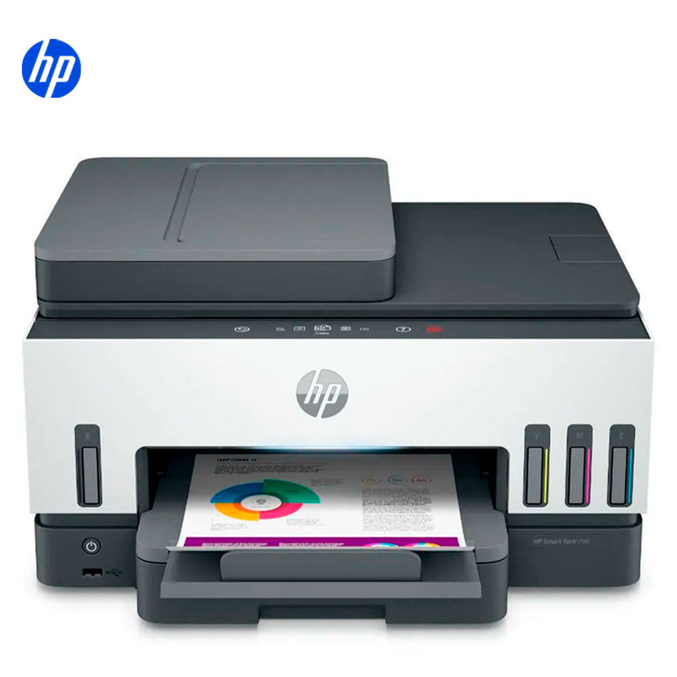 Impresora Mltifuncional de tinta HP Smart Tank 790, imprime/escanea/copia/fax/Wi-Fi/USB/Ethernet