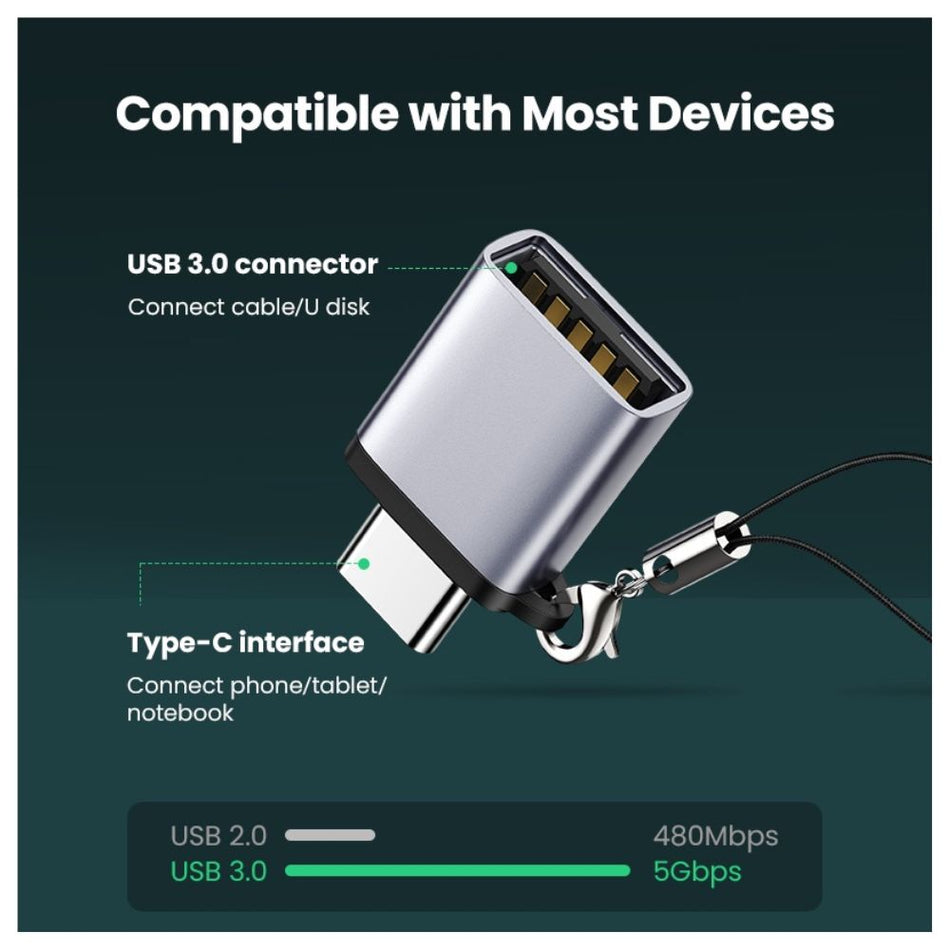 UGREEN US270 50283 Adaptador USB-C macho a USB-A hembra