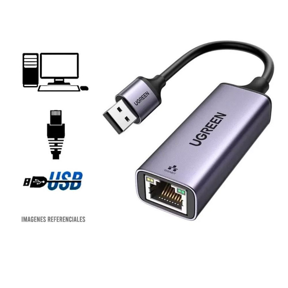 UGREEN CM209 50922 ADAPTADOR DE RED USB 3.0 A RJ45 GIGABIT