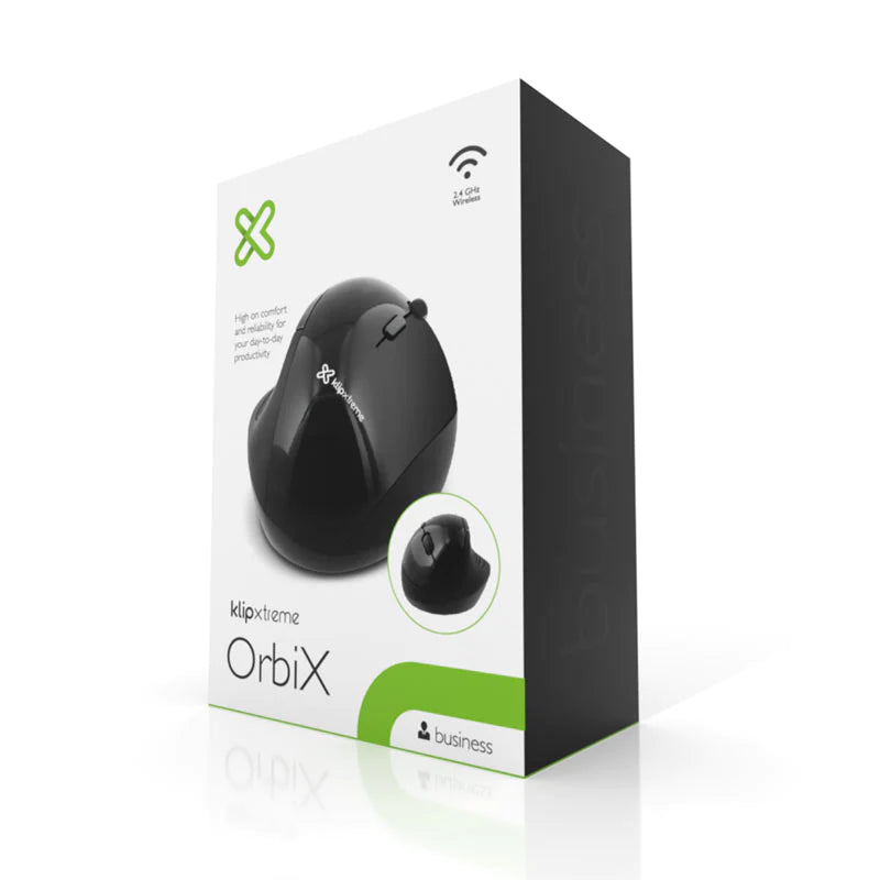 MOUSE KLIP XTREME ERGONÓMICO ORBIX NEGRO (KMW-500BK)