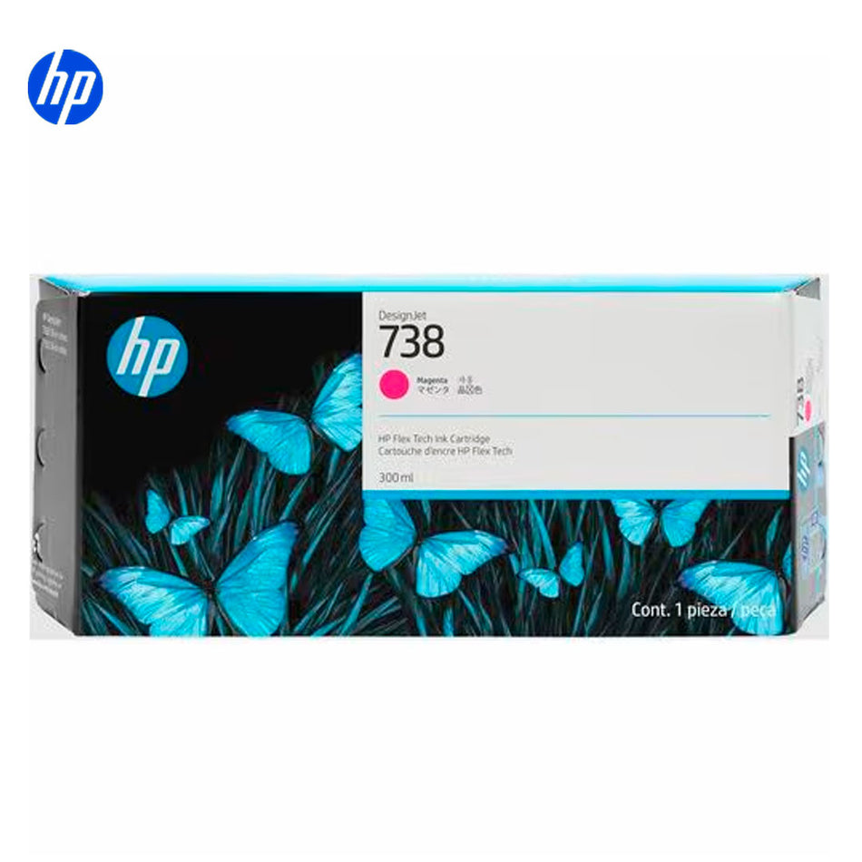 Cartucho de tinta HP 738 Inyección de tinta Magenta Original
