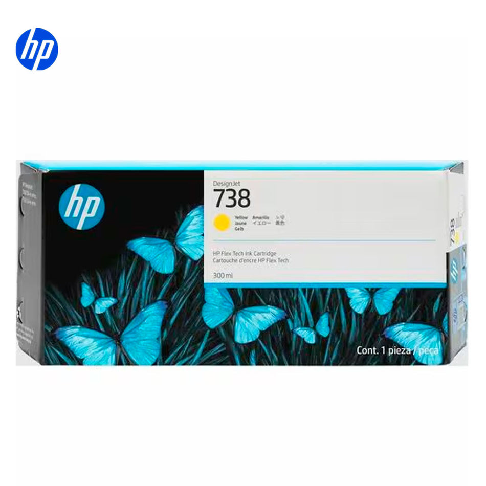 Cartucho de tinta HP 738 Inyección de tinta Amarillo Original