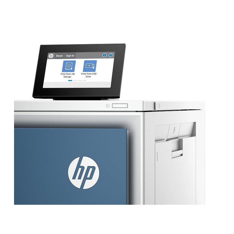 Impresora Laser HP Jet Enterprise X55745dn, 4.3", 1.2k dpi, CTM 120k pags, Bandeja de 550 hojas, 45 ppm, Azul