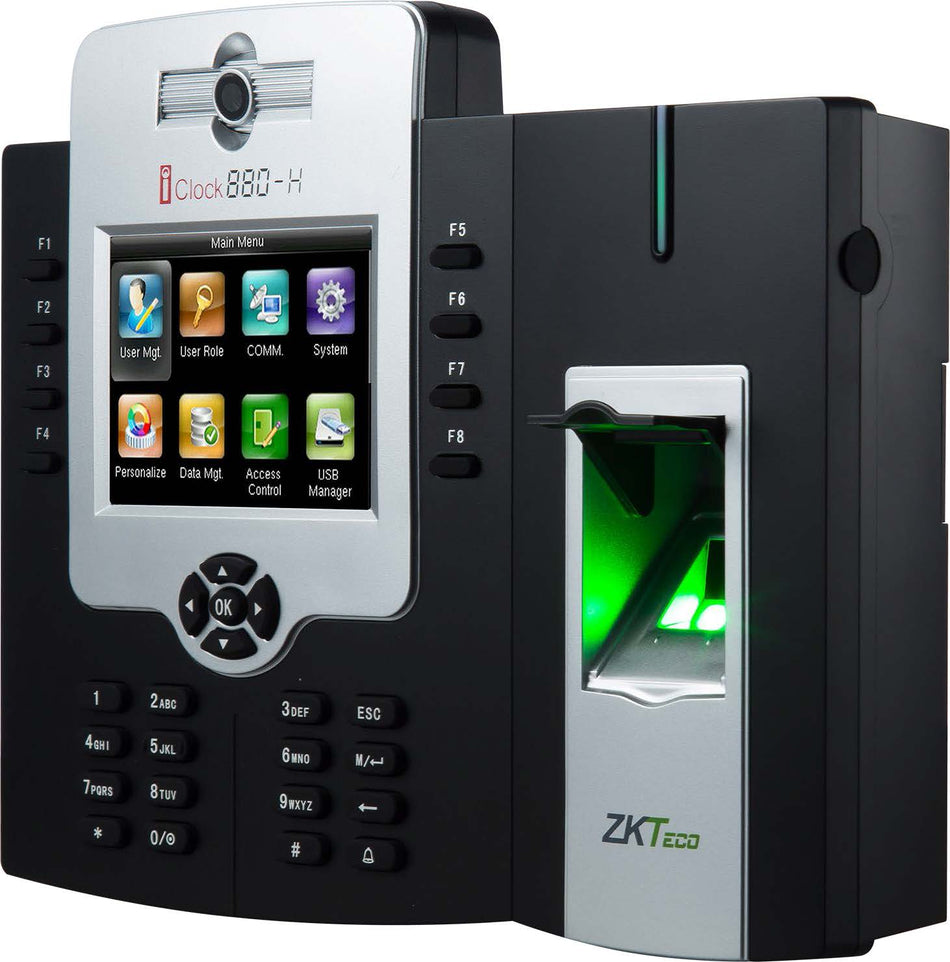 ZKTECO ICLOCK880/ID - CONTROL DE ASISTENCIA IPY ACCESO BASICO MEDIANTE HUELLA, TARJETA ID Y REGISTRO FOTOGRAFICO| 8000 USUARIOS