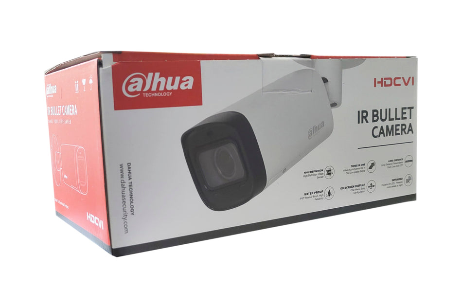 DAHUA DH-HAC-HFW1200RN-Z CAMARA BULLET LITE HDCVI 2MP VARIFOCAL 2.7 12MM IR 80M SUPER ADAPT IP67