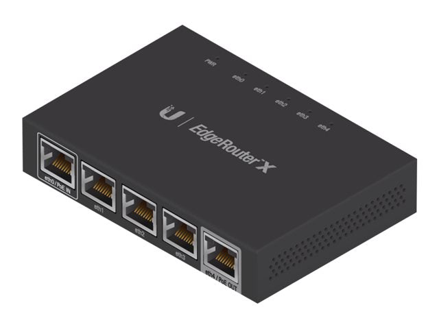 UBIQUITI ER-X - EDGEROUTER X DE 3P GIGABIT + 1 PUERTO POE GIGABIT+1 PUERTO PASSTHROUGH GIGABIT ETHERNET