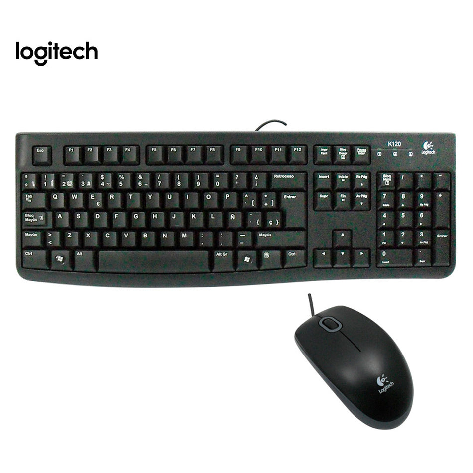 LOGITECH MK120 KIT TECLADO Y MOUSE Kit USB NEGRO