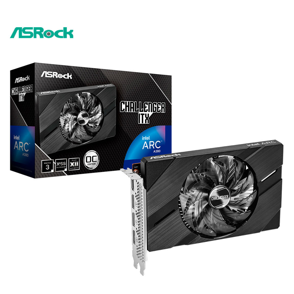 Tarjeta de video ASRock Intel Arc A380 Challenger ITX 6GB OC, 6 GB GDDR6, PCI-E 4.0