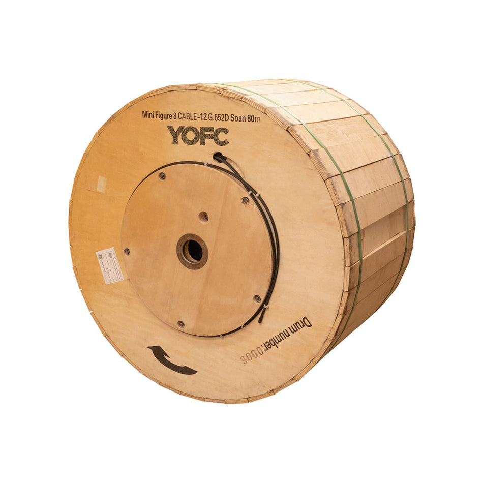 YOFC ADSS-SS-100M-24B1.3 Cable de fibra óptica monomodo ADSS 24 hilos SPAN100. Pedido mínimo 100mts