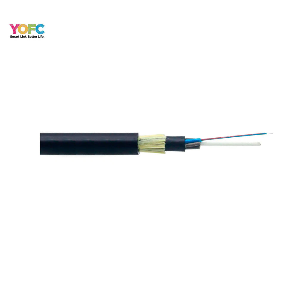 YOFC ADSS-SS-100M-24B1.3 Cable de fibra óptica monomodo ADSS 24 hilos SPAN100. Pedido mínimo 100mts