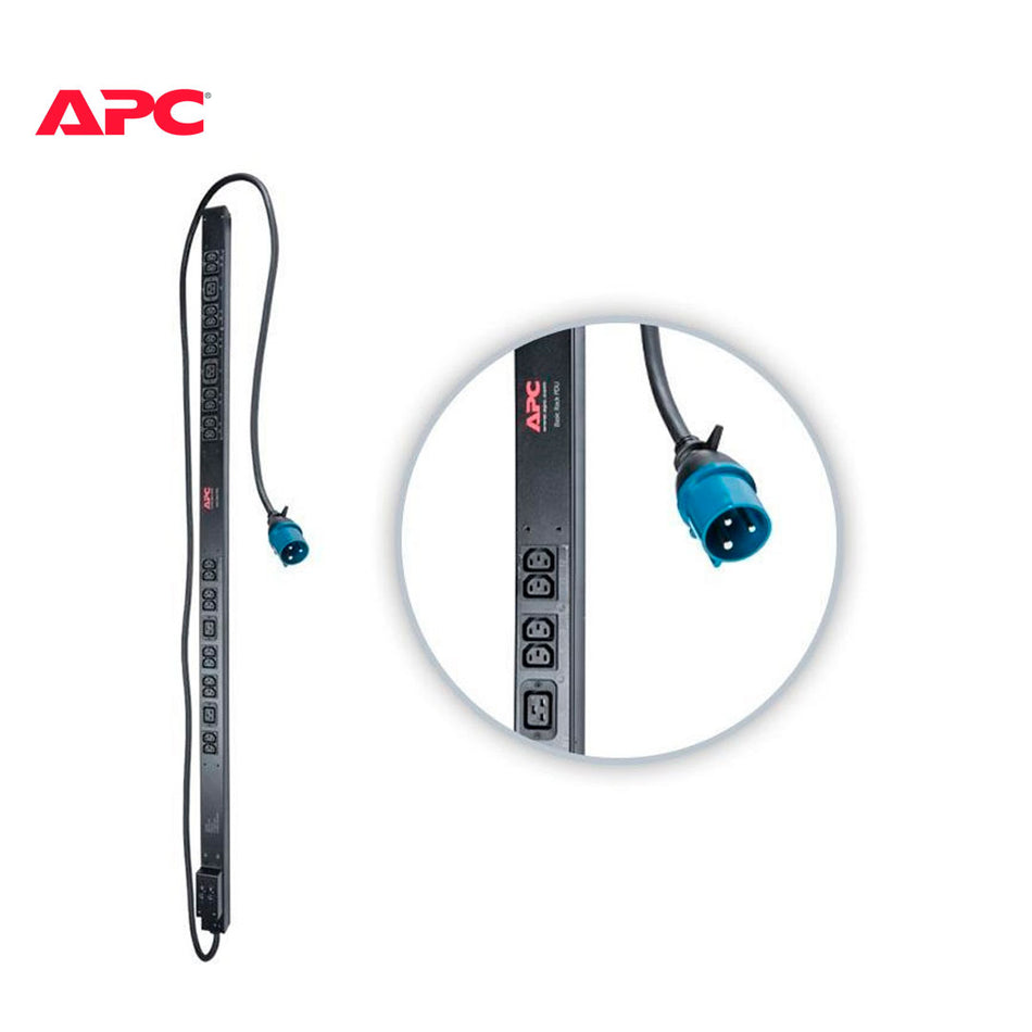 Rack PDU Básico APC AP7553, 230V, 32A, C13 (20), C19 (4), Zero U, IEC309.