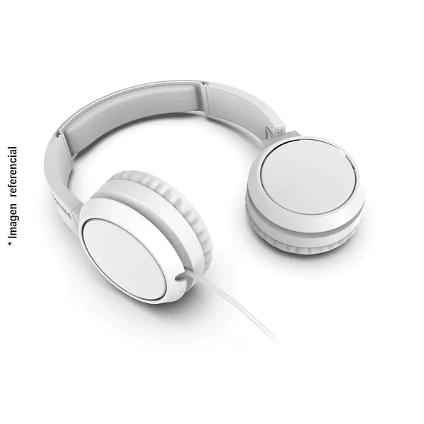 AUDIFONO C/MICROF. PHILIPS TAH4105WT 3.5MM EXTRA BASS PLEGABLE BLANCO