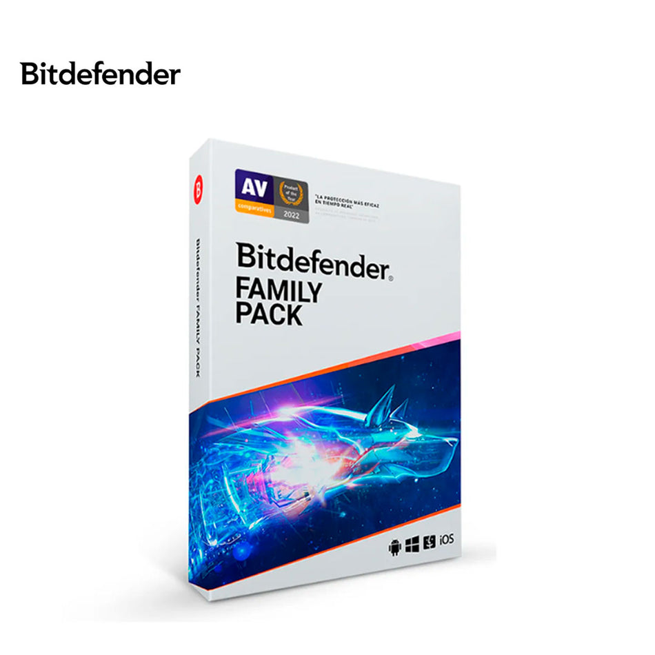 Antivirus Bitdefender FAMILY PACK 15 Dispositivos 12 Meses