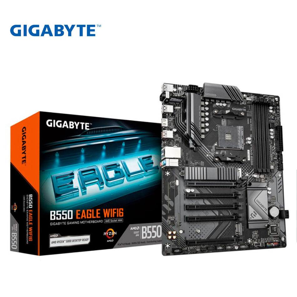 Placa base Gigabyte B550 EAGLE WIFI6, Chipset AMD B550, Socket AM4, ATX