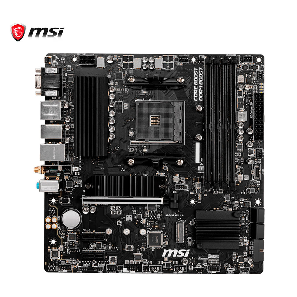 Placa base MSI B550M PRO-VDH WIFI, AMD B550, conector AM4, VGA, HDMI, DP, USB 3.2 Gen1