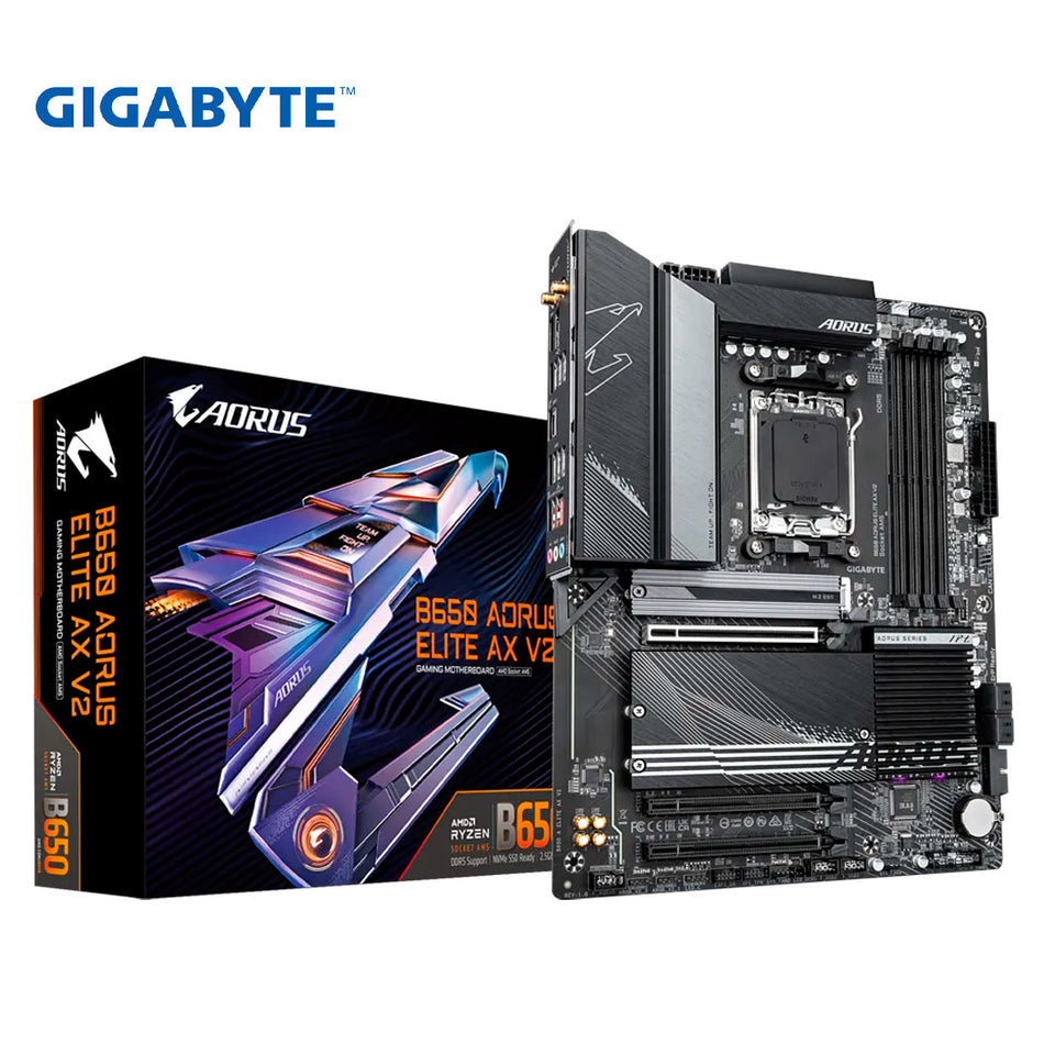 Placa base Gigabyte B650 AORUS ELITE AX V2, chipset AMD B650, zócalo AMD AM5, ATX