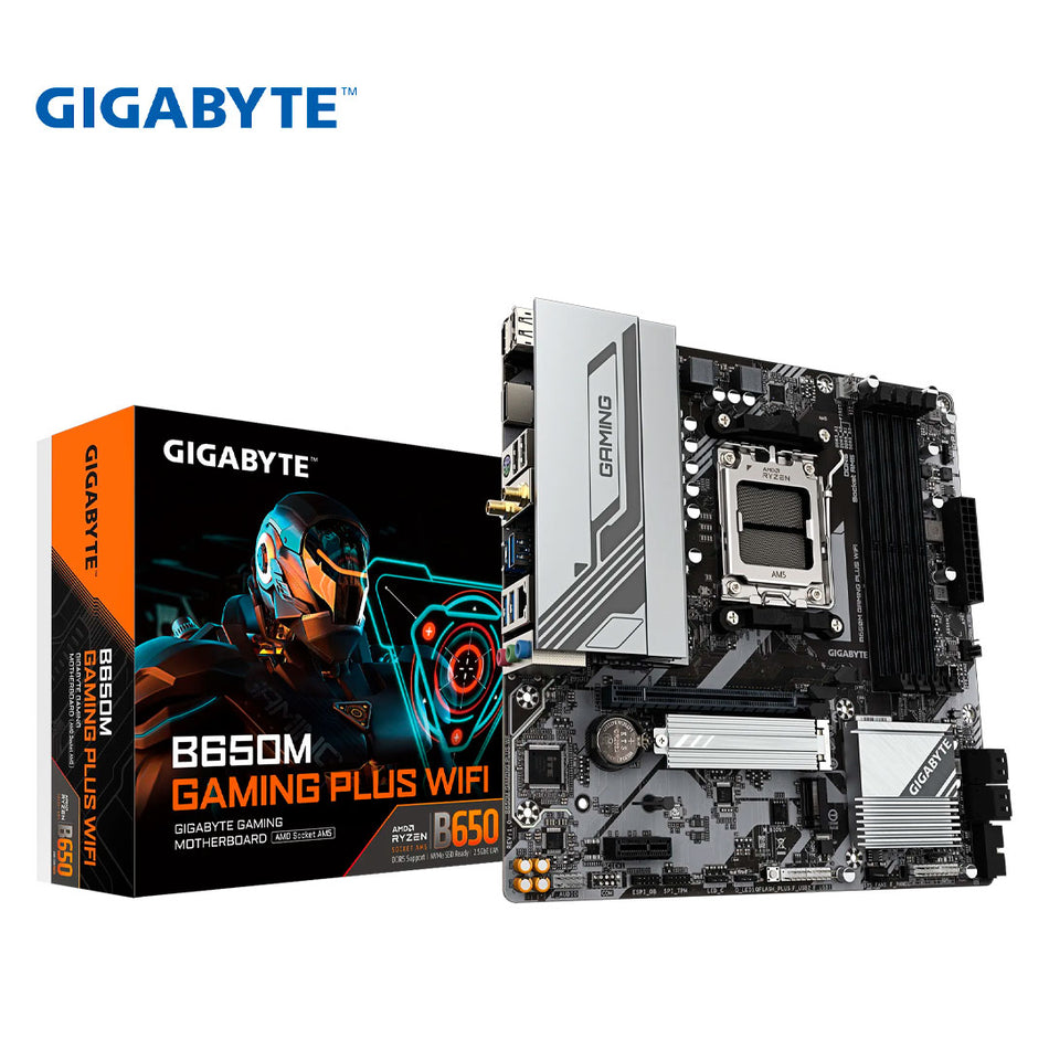 Placa base Gigabyte B650M GAMING PLUS WIFI, Chipset AMD B650, Socket AMD AM5, mATX