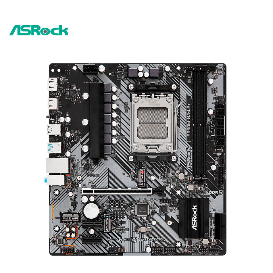 Placa base ASROCK B650M-H/M.2+, chipset AMD B650, zócalo AMD AM5, mATX