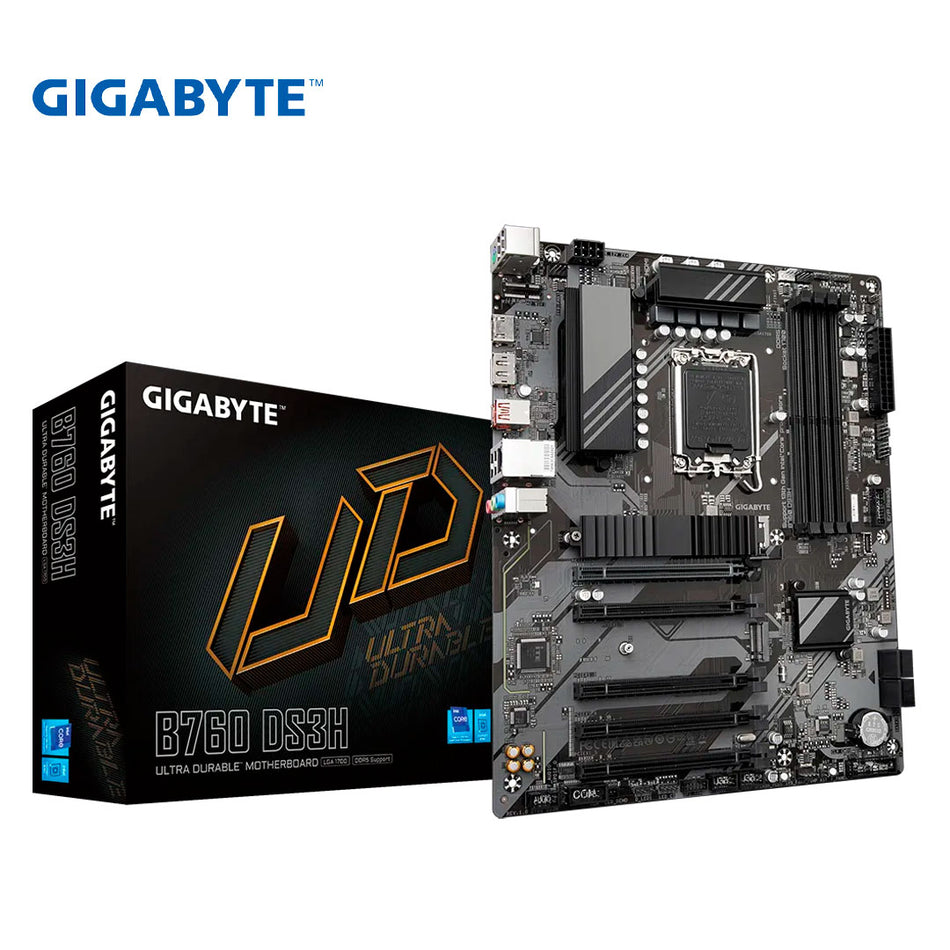 Placa base Gigabyte B760 DS3H, chipset Intel B760, LGA1700, ATX