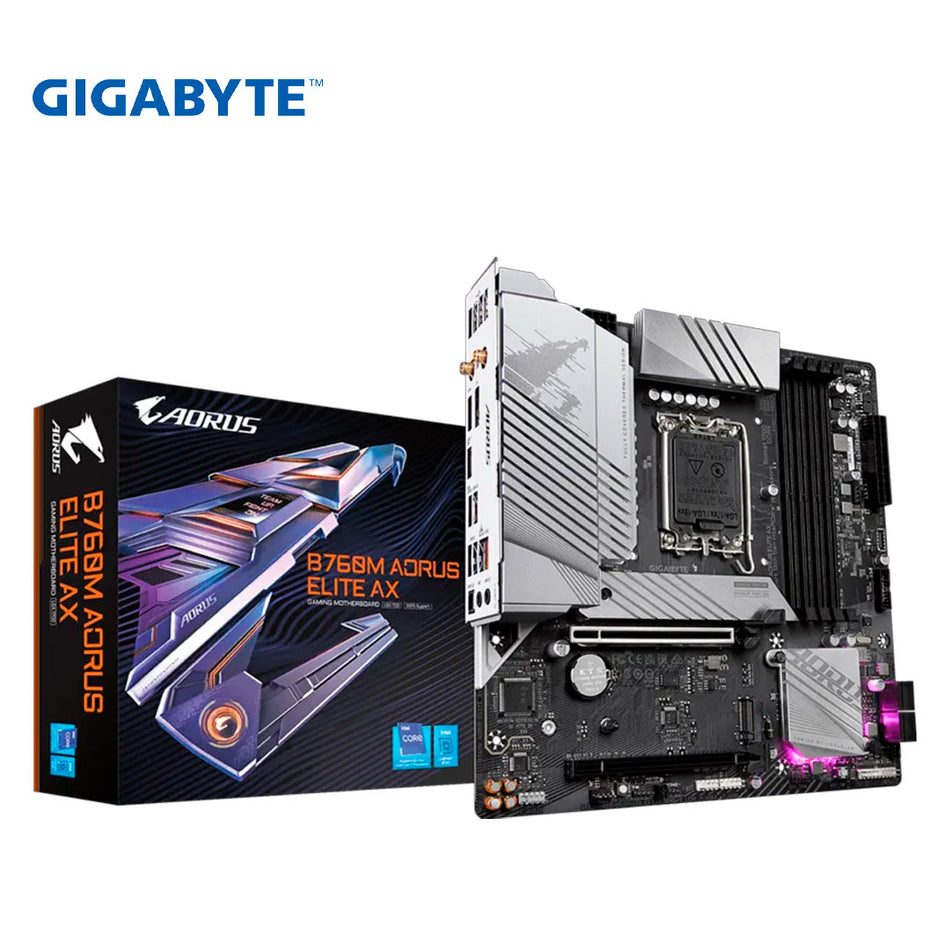 Placa base Gigabyte B760M A ELITE AX-P, Micro ATX, LGA1700, DDR5