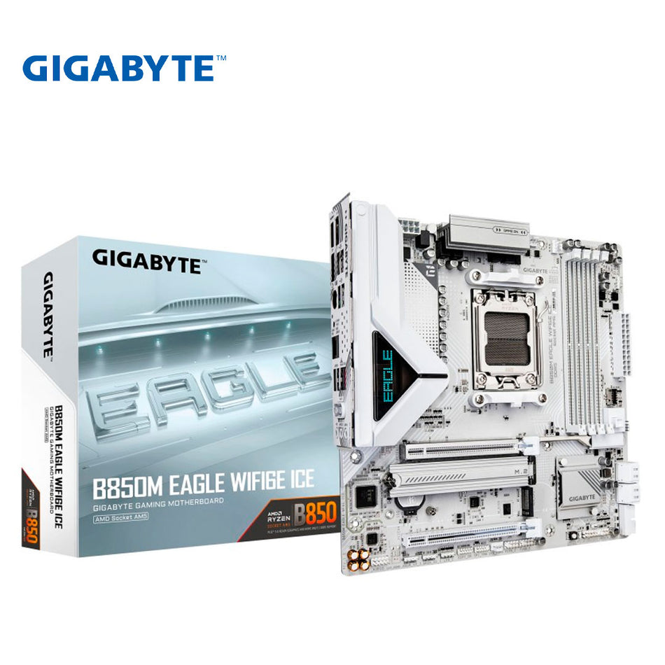 Placa base Gigabyte B850M EAGLE WF6E ICE, AM5, DDR5, HDMI, DP
