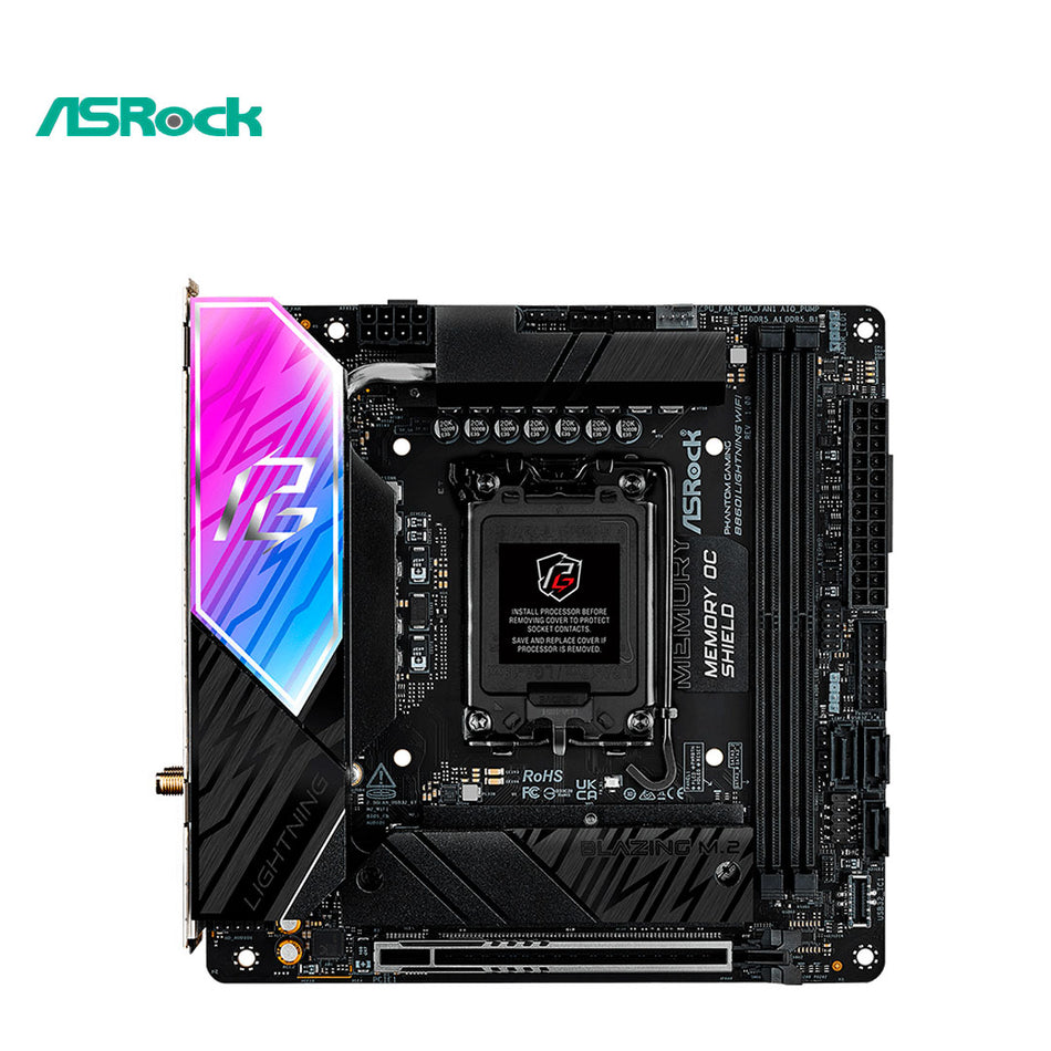 Placa base ASROCK B860I Lightning WiFi, chipset Intel B860, LGA 1851, HDMI, Mini-ITX