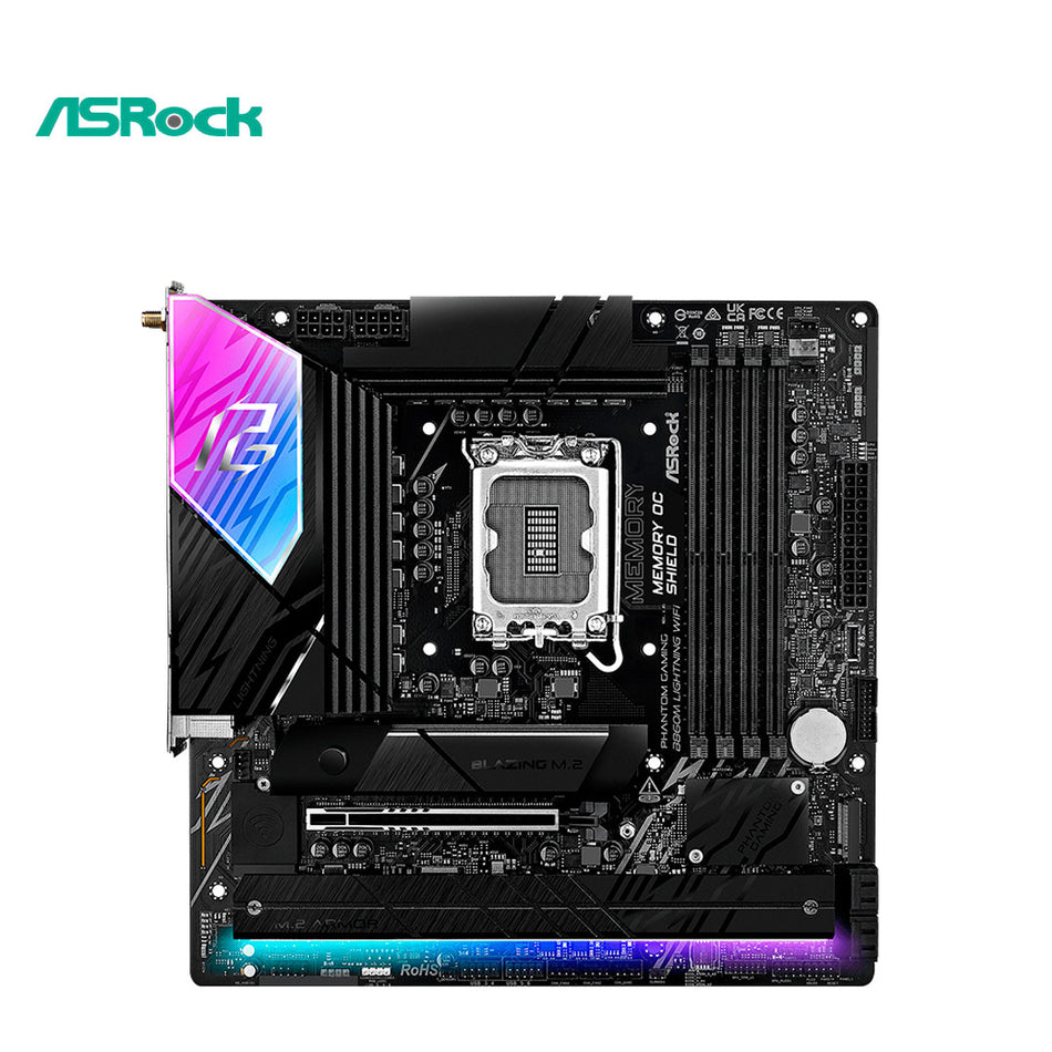 Placa base ASROCK B860M Lightning WiFi, chipset Intel B860, LGA 1851, HDMI, DP, ATX