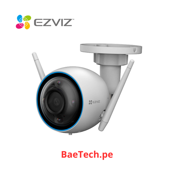 Camara de vigilancia wifi inalambrico EZVIZ H3 IP IA tubo 2K 3mp uso hogar exterior parlante y microfono incorporado vision nocturna 30m- CS-H3-R100-1H3WKFL