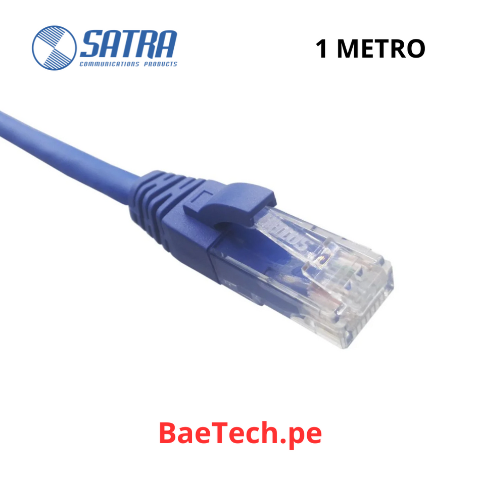 Patch cord Cat 6 x 1m SATRA 102030104 Cable de red preparado color azul